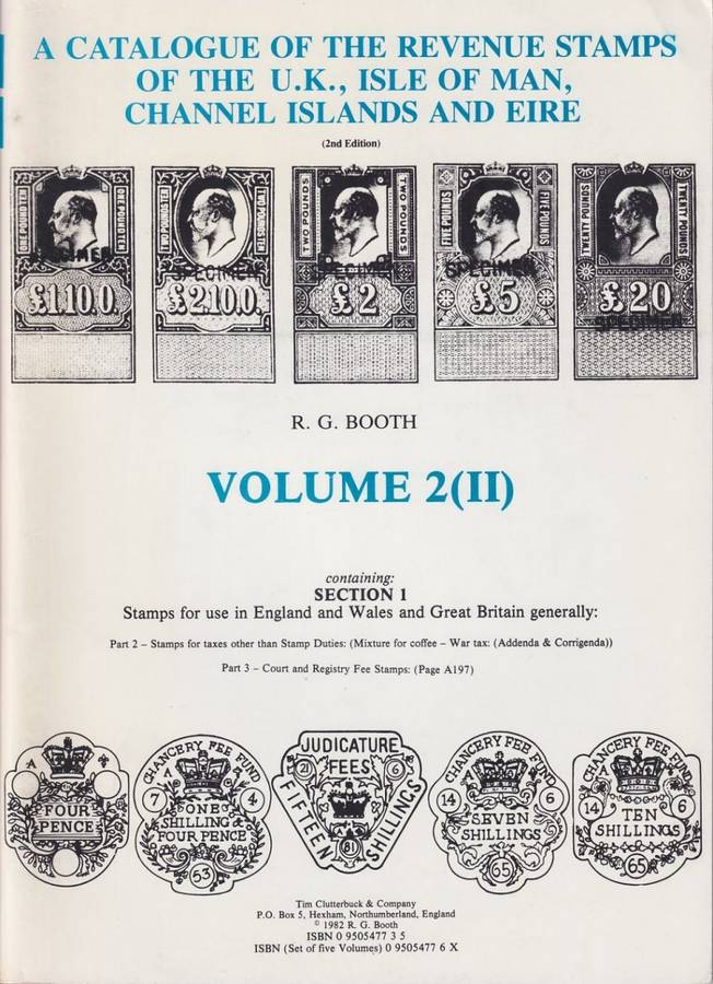 Catalogue of the revenue stamps of the UK, Isle of Man, etc. in 3 volumes